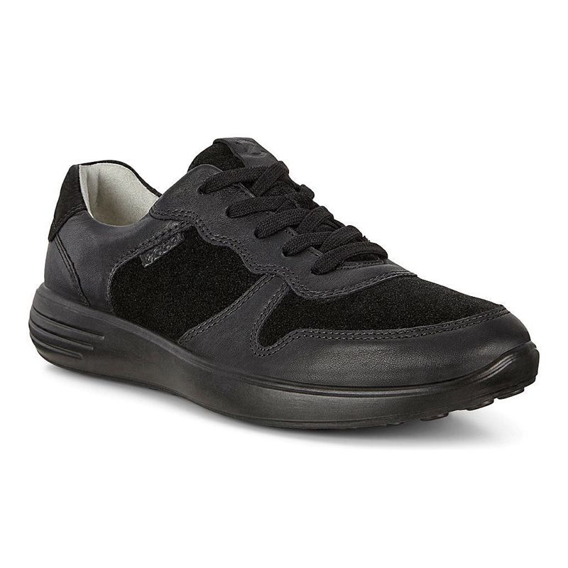Men Casual Ecco Soft 7 Runner M - Sneakers Black - India EVCXFD517